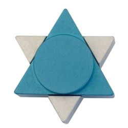 Agayof Design Star of David Travel Shabbat Candle Holders - Color Choi