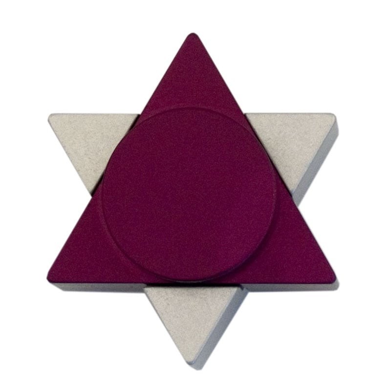 Agayof Design Star of David Travel Shabbat Candle Holders - Color Choi