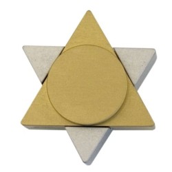 Agayof Design Star of David Travel Shabbat Candle Holders - Color Choi