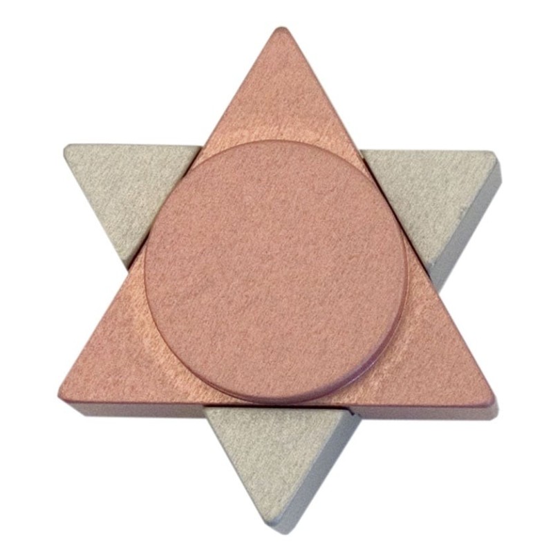Agayof Design Star of David Travel Shabbat Candle Holders - Color Choi