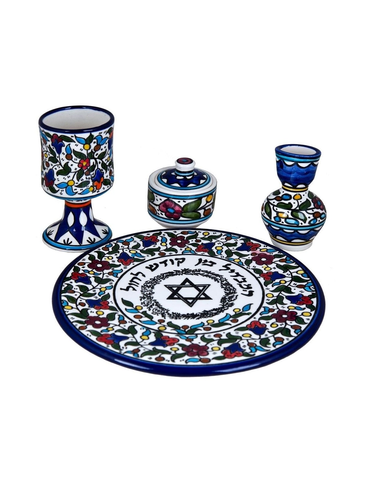 Havdalah Set - 5 Pieces. Armenian Ceramic