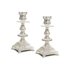 Silver Plated Shabbat Candlesticks Delicate Filigre... | Gifts for Her