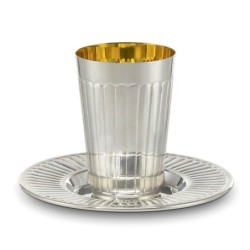 Silver-Plated Kiddush Cup Linya by Hazorfim