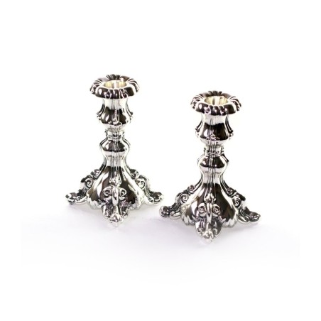 Decorative Raised Silver Plated Small Ca... | Traditional Candlesticks