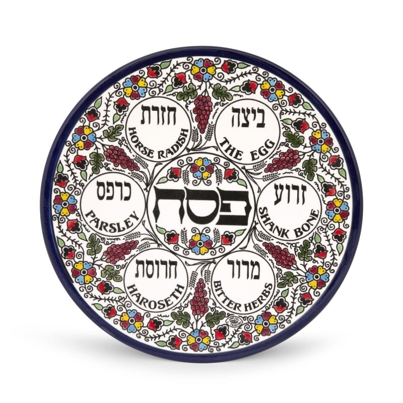 Ensemble de Seder de Pâque par la céramique arménienne