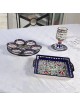 Hand-Painted Armenian Ceramic Elijah Cup with Matching Saucer