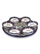 Seven-Piece Seder Plate With Floral & Grapes Design By Armenian Cerami