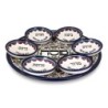 Seven-Piece Seder Plate With Floral & Grapes Design By Armenian Cerami