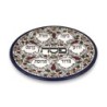 Seven-Piece Seder Plate With Floral & Grapes Design By Armenian Cerami