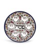 Seven-Piece Seder Plate With Floral & Grapes Design By Armenian Cerami