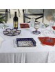 Seven-Piece Seder Plate With Floral & Grapes Design By Armenian Cerami