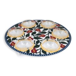 Seder Plate With Pomegranate Design By Dorit Judaica