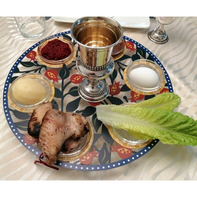Seder Plate With Pomegranate Design By Dorit Judaica