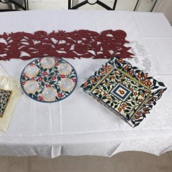 Seder Plate With Pomegranate Design By Dorit Judaica