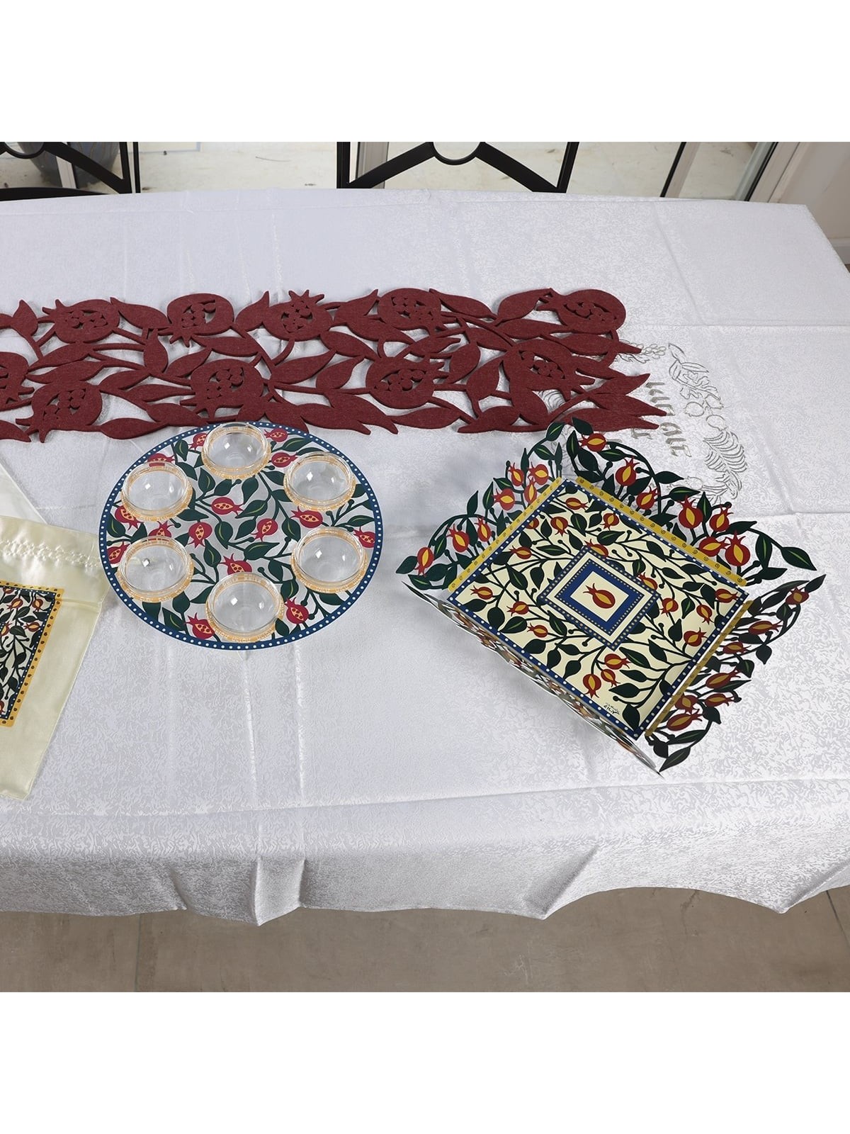 Seder Plate With Pomegranate Design By Dorit Judaica