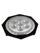 Hazorfim Silver Plated and Wood Seder Plate - Vine Leaves