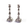 Raised Silver Plated Candlesticks with E... | Traditional Candlesticks