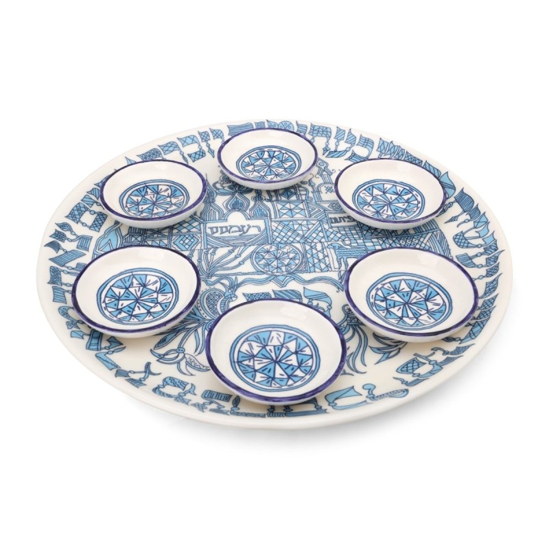 Ceramic Seder Plate. Pitom and Ramses. Adaptation. Germany, 1769