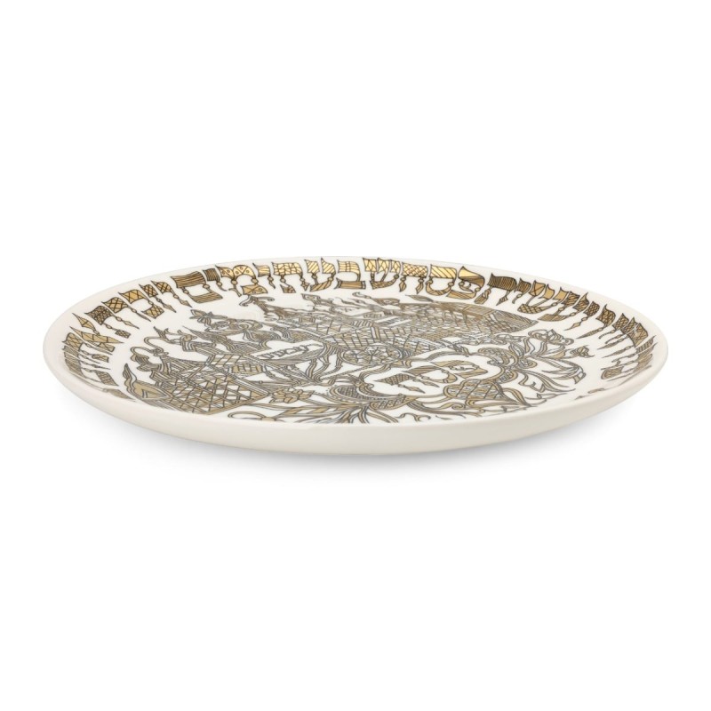 Ceramic Seder Plate. Pitom and Ramses. Adaptation. Germany, 1769
