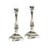 Tall Silver Plated Classic Square Candle... | Traditional Candlesticks