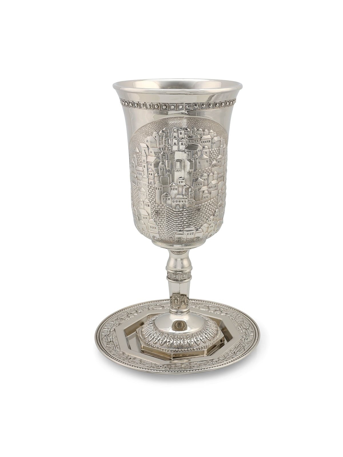 Jumbo Deluxe Eliyahu's Cup With Saucer - Jerusalem
