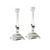 Tall Silver Plated Classic Square Candle... | Traditional Candlesticks