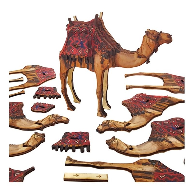 Desert Camel: Do-It-Yourself 3D Puzzle Kit (Colored)
