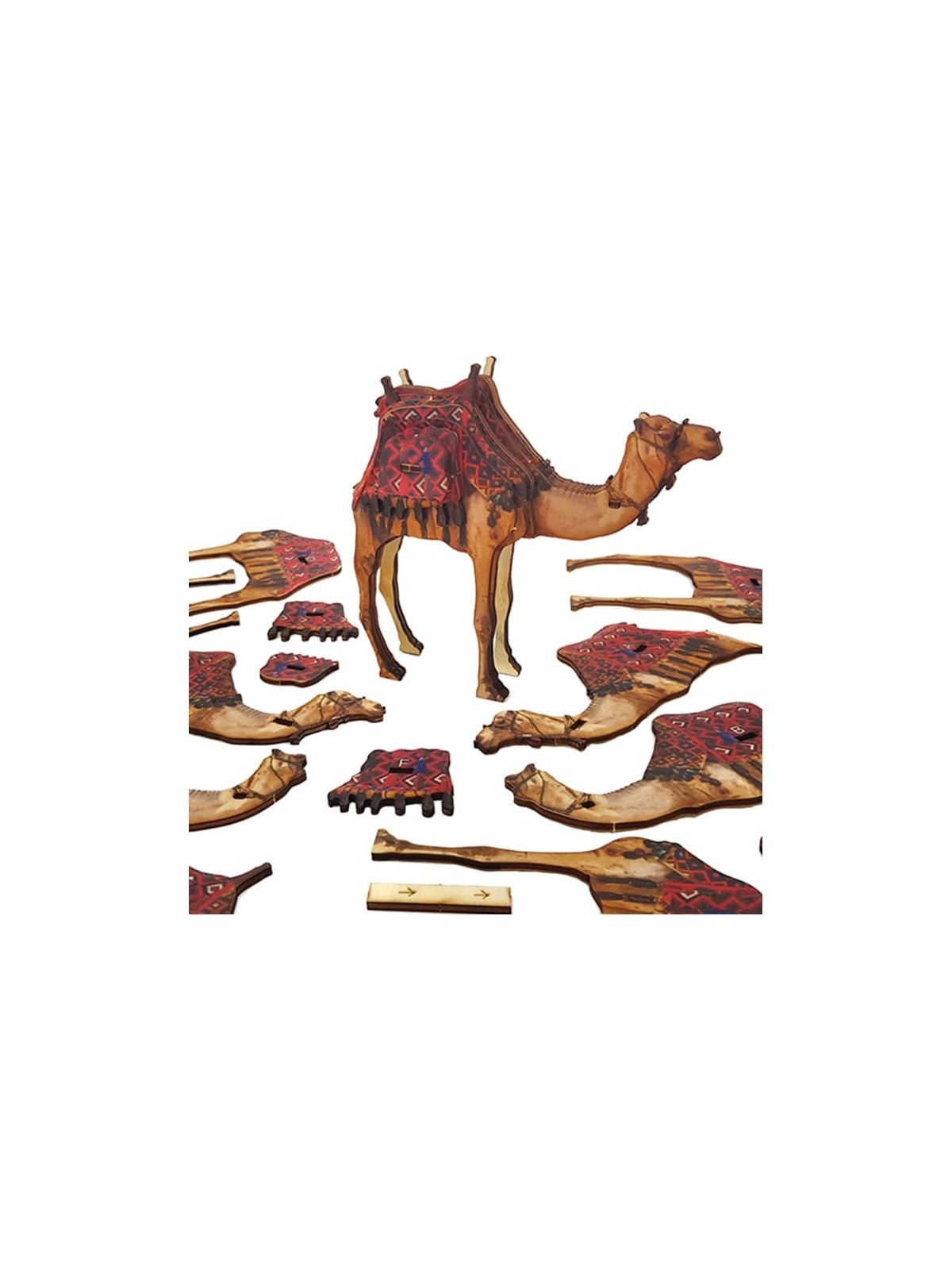 Desert Camel: Do-It-Yourself 3D Puzzle Kit (Colored)