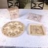Fabric Matzah Cover - Passover Words (Brown)