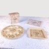 Fabric Matzah Cover - Passover Words (Brown)
