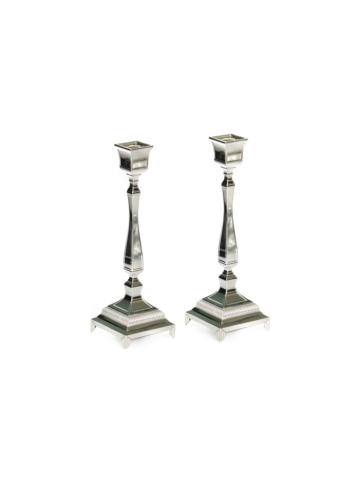 Silver Plated Gleaming Small Shabbat Candlesticks C... | Gifts for Her