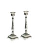 Silver Plated Gleaming Small Shabbat Candlesticks C... | Gifts for Her