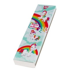 Ofek Wertman Personalized Children's Mezuzah Case - Rainbows and Unico