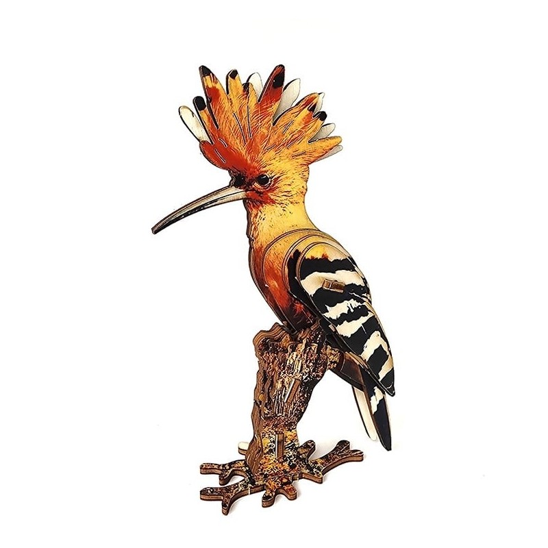 The Hoopoe - National Bird of Israel 3D Wooden Puzzle Kit