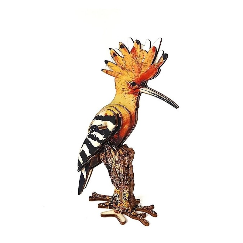 The Hoopoe - National Bird of Israel 3D Wooden Puzzle Kit