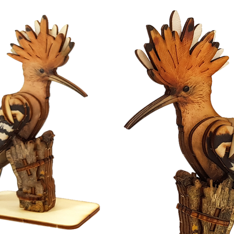 The Hoopoe - National Bird of Israel 3D Wooden Puzzle Kit