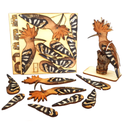 The Hoopoe - National Bird of Israel 3D Wooden Puzzle Kit