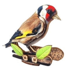 Interactive European Goldfinch Bird 3D Wooden Puzzle Kit