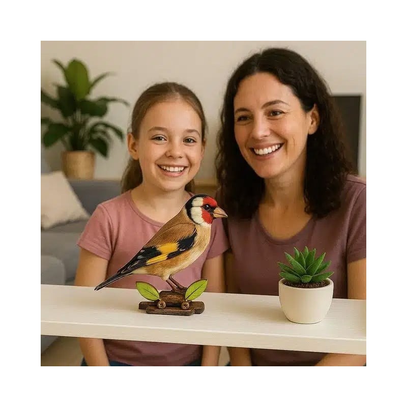 Interactive European Goldfinch Bird 3D Wooden Puzzle Kit