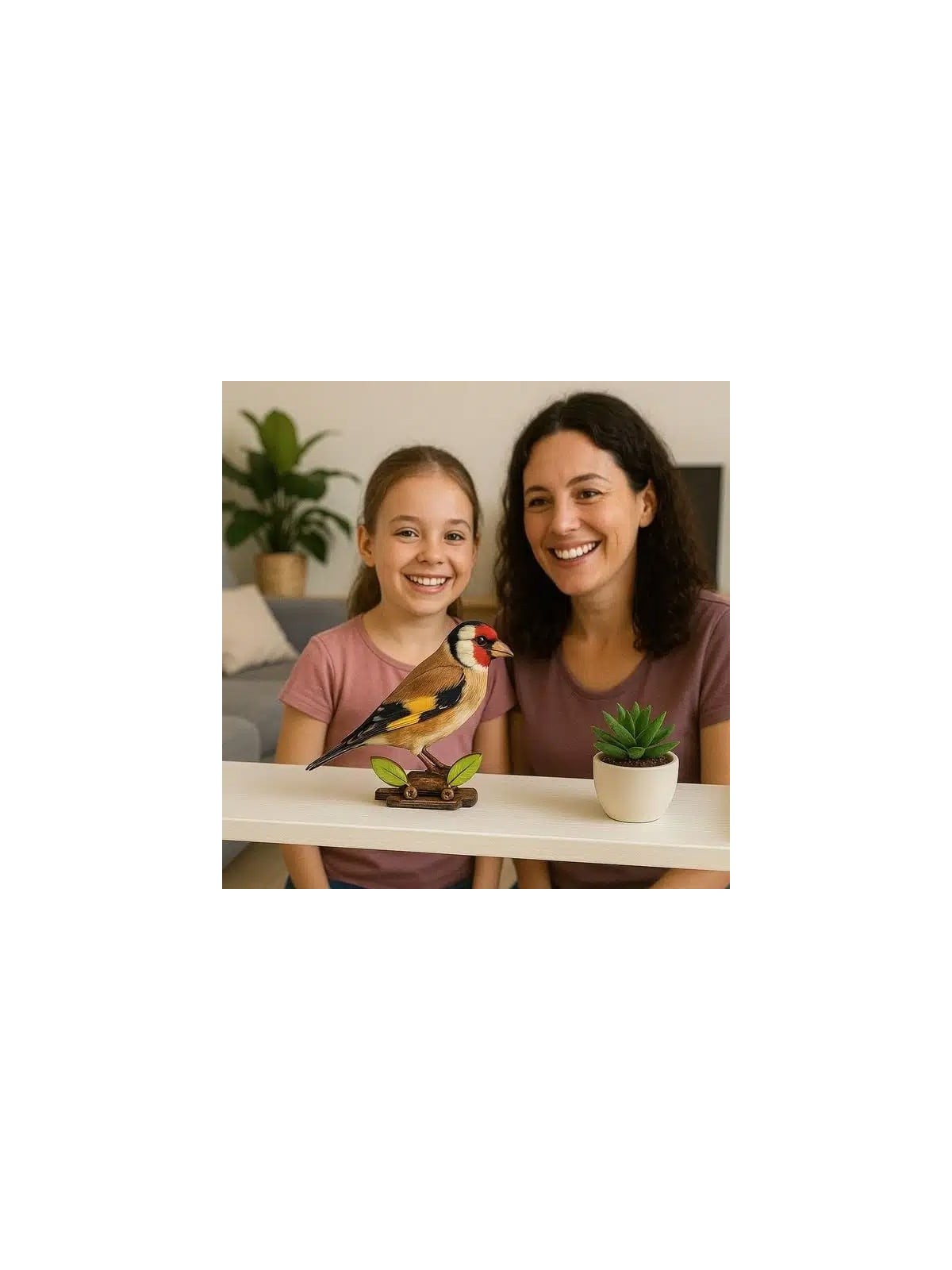 Interactive European Goldfinch Bird 3D Wooden Puzzle Kit