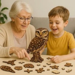 Interactive Little Owl 3D Wooden Puzzle Kit