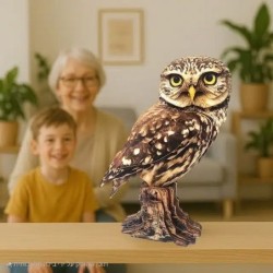 Interactive Little Owl 3D Wooden Puzzle Kit