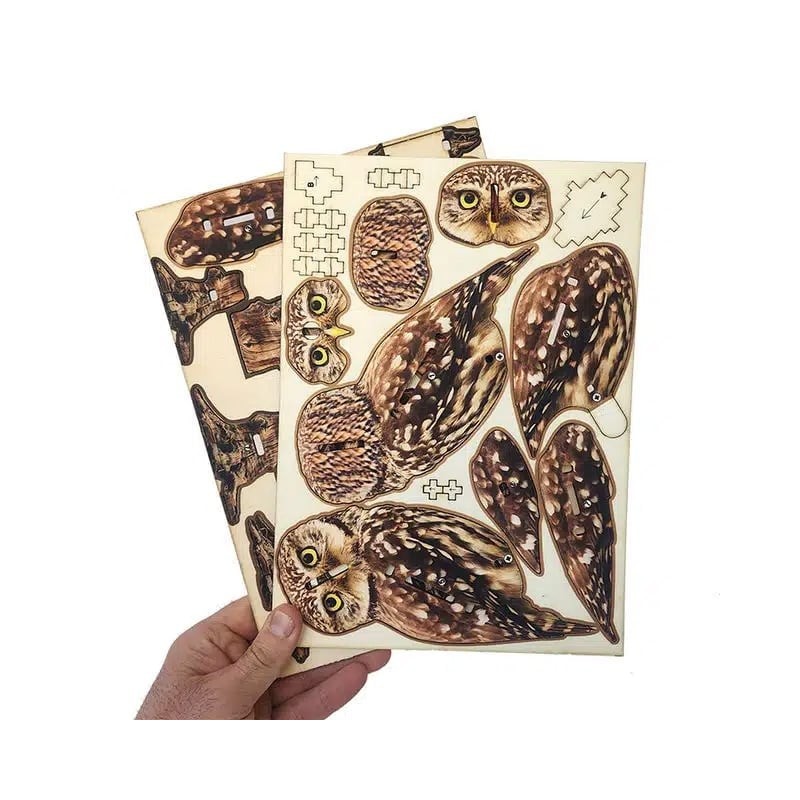 Interactive Little Owl 3D Wooden Puzzle Kit