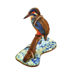 Interactive Kingfisher Bird 3D Wooden Puzzle Kit