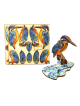 Interactive Kingfisher Bird 3D Wooden Puzzle Kit
