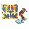Interactive Kingfisher Bird 3D Wooden Puzzle Kit