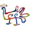 Yair Emanuel Hand Painted 3-Dimensional Peacock Sculpture