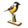 Interactive Great Tit Bird 3D Wooden Puzzle Kit