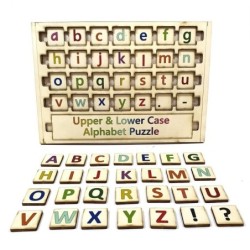 Upper & Lower Case Wooden Alphabet Puzzle for Kids