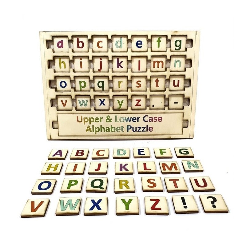 Upper & Lower Case Wooden Alphabet Puzzle for Kids